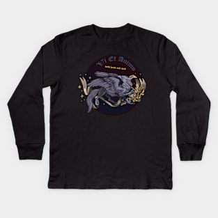 Regal Silver Gryphon "With Heart and Soul" Kids Long Sleeve T-Shirt